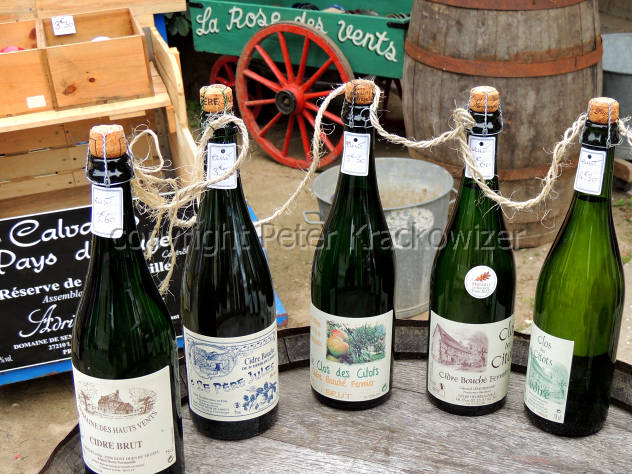 Frankreich, Normandie, Cidre, Apfelwein, verschiedene Sorten