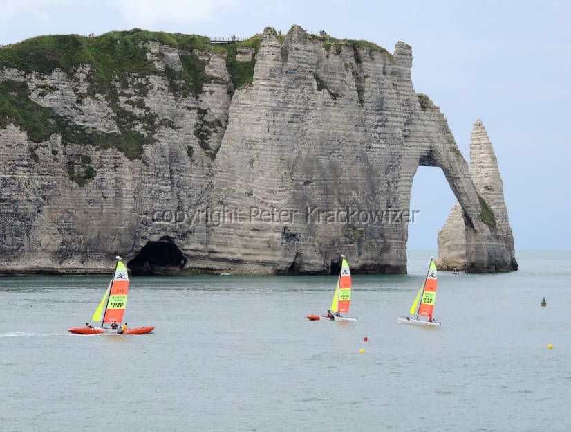 Frankreich, Normandie, herrlicher Blick auf die Kreidefelsen bei Étretat