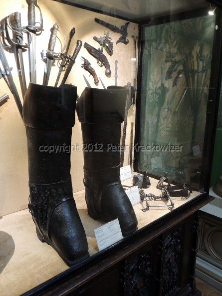 Frankreich, Normandie, Fecamp, Palais Benedictine, die Siebenmeilenstiefel im Museum