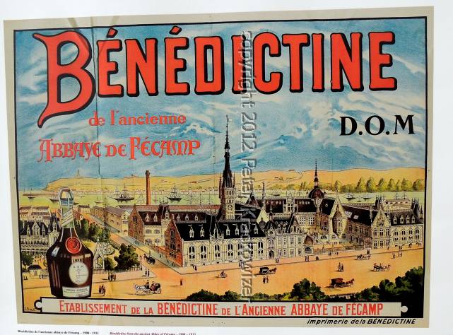 Frankreich, Normandie, Fecamp, Palais Benedictine, Werbung im Wandel der Zeit