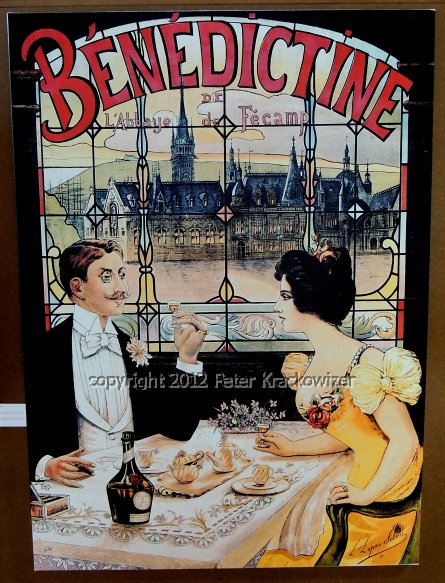 Frankreich, Normandie, Fecamp, Palais Benedictine, Werbung im Wandel der Zeit