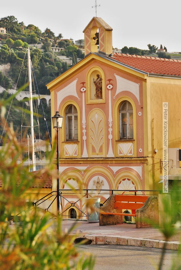 Frankreich, Riviera Côte d'Azur, Villefranche-sur-Mer, Chapelle Saint Pierre, die Fischerkapelle dekoriert von Jean Cocteau