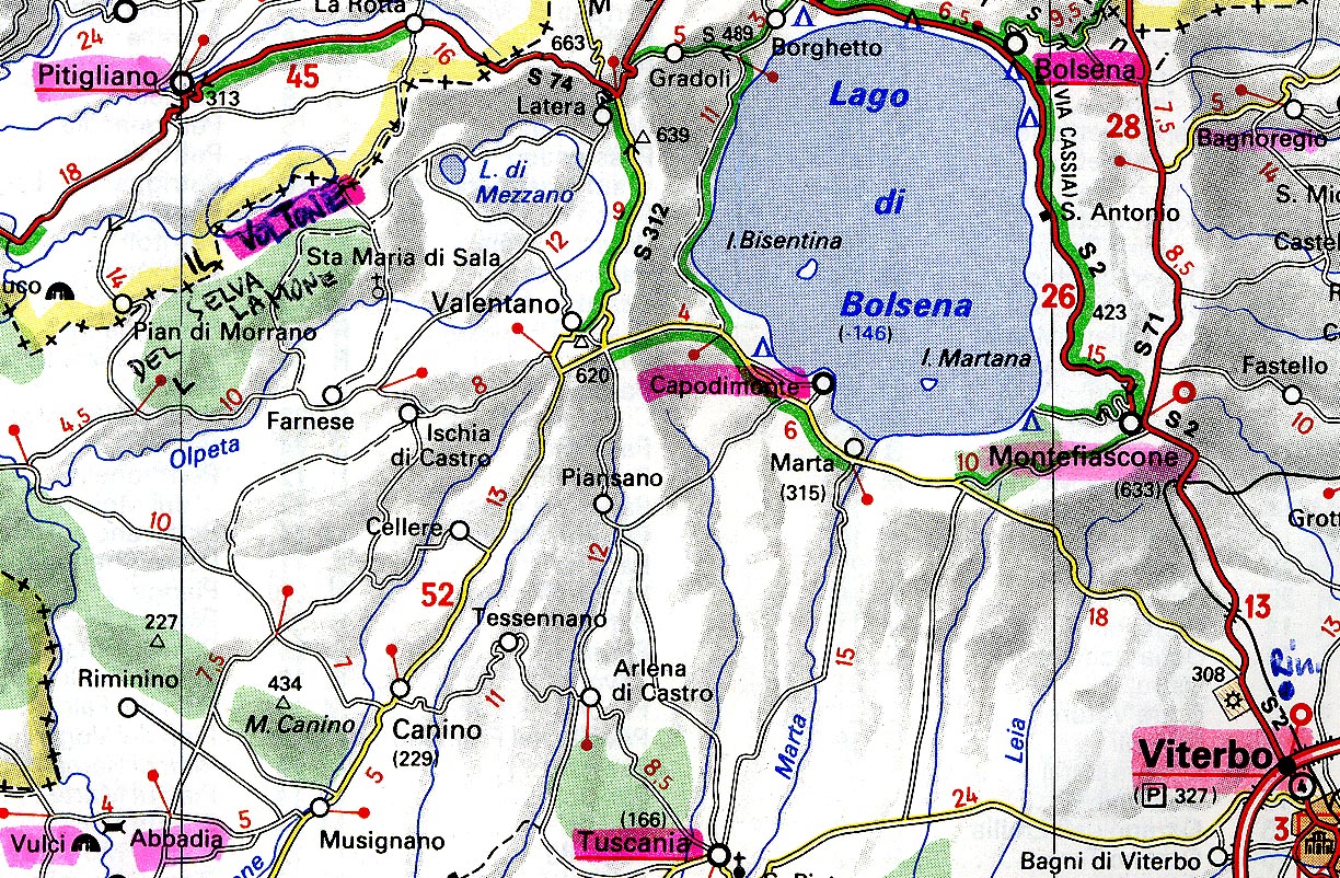 Italien, Latium, Karte von Latium Tuscia