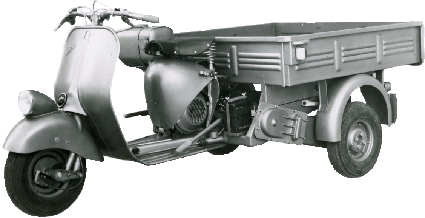 eine Ape, Piaggio, Vespa-Kleintransporter