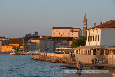 Piran an der Adria, Sonnenuntergang, Slowenien