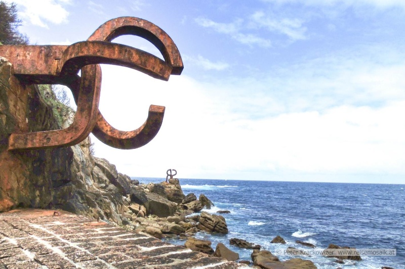 Baskenland, San Sebastián, Kunstwerk El Peine de los Vientos